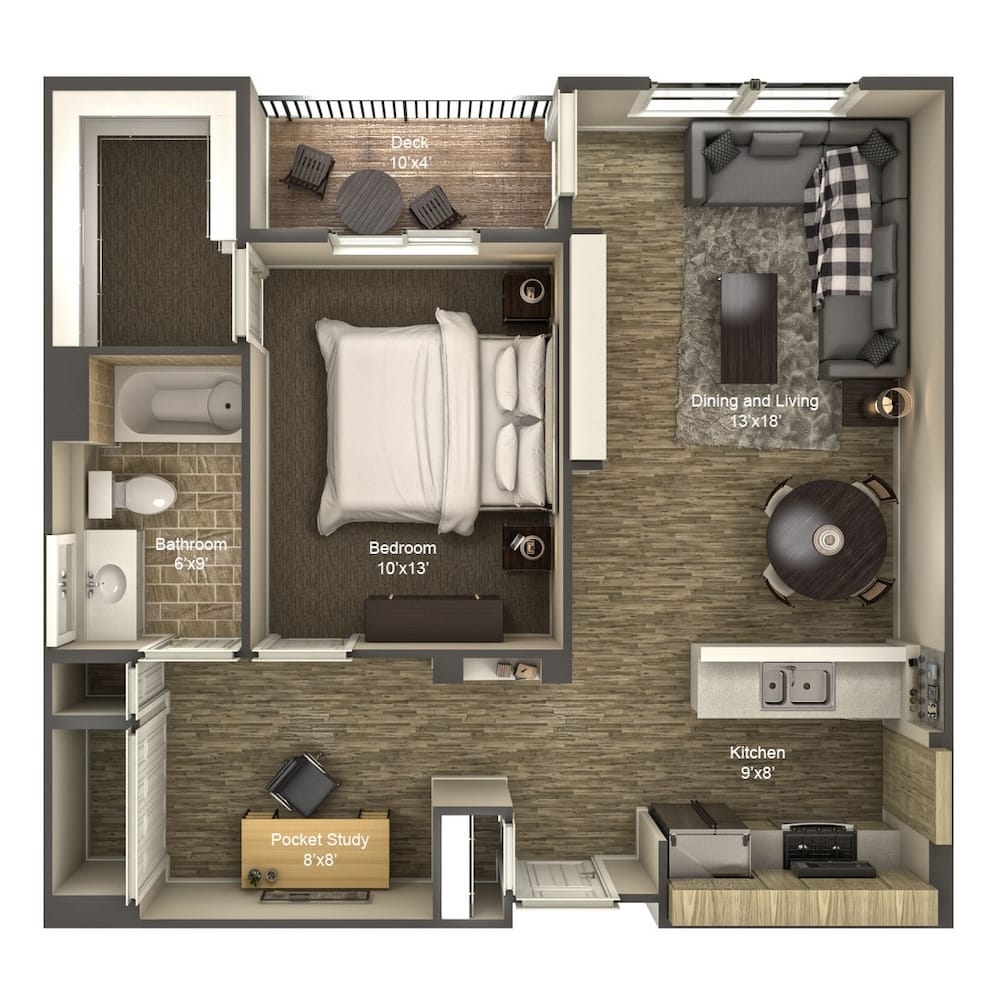 1 Bedroom Plus Study at 55 Resort in Windsor Colorado